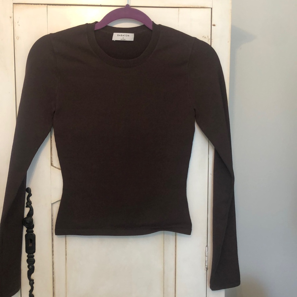 Babaton sculpt knit crew neck sweater